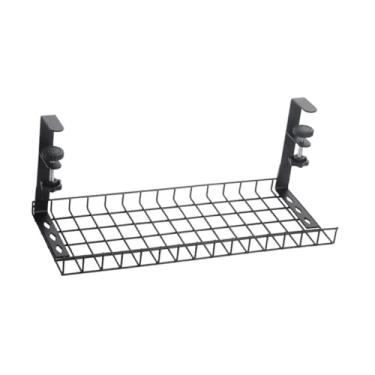 Imagem de ZGUZMCMK Bandeja Organizadora de Cabos para Instalação Sob a Mesa com Presilha, Caixa Organizadora de Cabos em Malha Metálica de aço Carbono