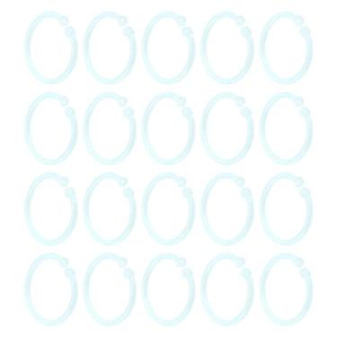 Imagem de Acouto 20 Anéis de Folhas Soltas de Plástico Transparente para Uso Escolar de Escritório, Flexíveis e Organizadores de Documentos Em Verde (Verde Transparente)