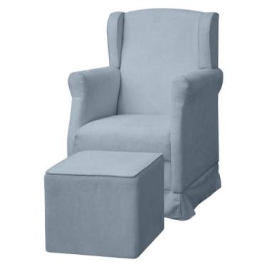 Imagem de Poltrona De Amamentação Com Balanço e Puff Doçura Bouclê - SOFA STORE,