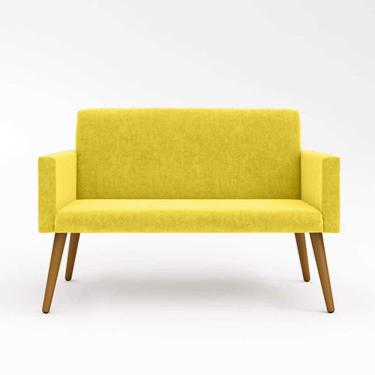 Imagem de Sofá Namoradeira Pés Palito Sala, Quarto - Amarelo