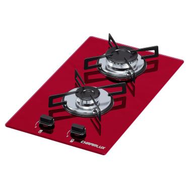 Imagem de Fogão Cooktop Chamalux 2 Bocas Ultra Chama Vermelho 127/220