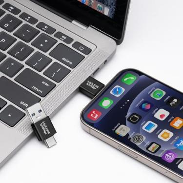 Imagem de Adaptador USB-C macho para USB macho 2 unidades, adaptador eletrônico para OTG, carregamento, transferência de dados e cabos de extensão, compatível com telefones, computadores, teclados etc.