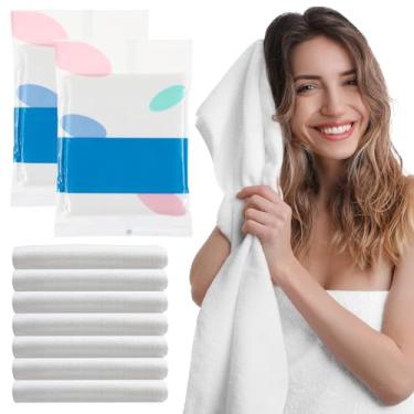 Imagem de Pacote com 24 toalhas de banho descartáveis, 139,7 cm x 69,8 cm, ultra macias, secagem rápida, grande, portátil, espessa, toalha de acampamento, viagem, hotel, viagem, acampamento, praia, natação