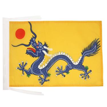 Imagem de Cabos de bandeira de dragão chinês 45.7 cm x 12'' - Dragões da China Pequenas bandeiras 30 x 45 cm - Banner 45.7x30.5 cm - AZ FLAG