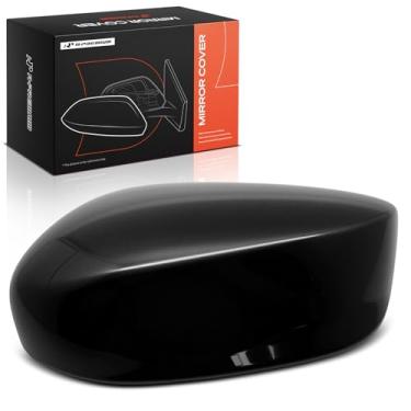 Imagem de A-Premium Tampa do espelho retrovisor do lado do motorista - compatível com Honda Accord 2008 2009 2010 2011 2012 - Preto liso, sem furo de seta