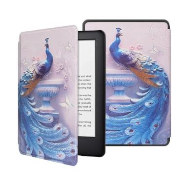 Imagem de Akacy Capa com função auto despertar/hibernar/à prova d'água para Kindle (10ª geração, modelo: J9G29R, lançado em 2019) capa com padrão pintado de 15 cm (1)
