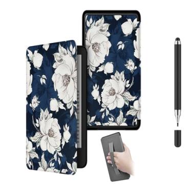 Imagem de Akacy Padrão pintado com capa de alça para Kindle paperwhite de 15 cm 10 Geração (2018, modelos PQ94WIF). Capa traseira de borracha TPU de silicone flexível fina e macia com cantos reforçados (22)