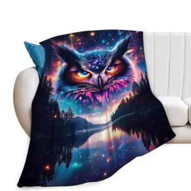 Imagem de Cobertor de coruja, cobertor de animal, presentes de coruja, cobertores de pássaros, corujas de flanela de pelúcia para mulheres, homens, meninos, meninas, adultos, roupa de cama macia para sofá-cama