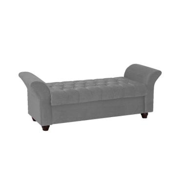 Imagem de Recamier Divã Morabe P04 160 Cm Suede Cinza Tca 940