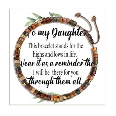 Imagem de WETDNGQI Pulseiras inspiradoras de aniversário com pedras curativas para mulheres, melhores irmãs e meninas, 3x3 inches, Diamante