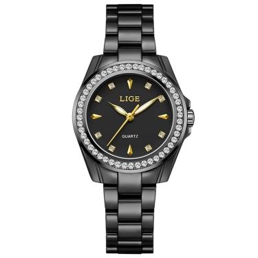 Imagem de Relógio Feminino design luminoso cerâmica vintage à prova d´agua