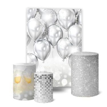 Imagem de Trio Capas Cilindro + Painel 1,50x2,0m Retangular Ano Novo (K6ANV0005)