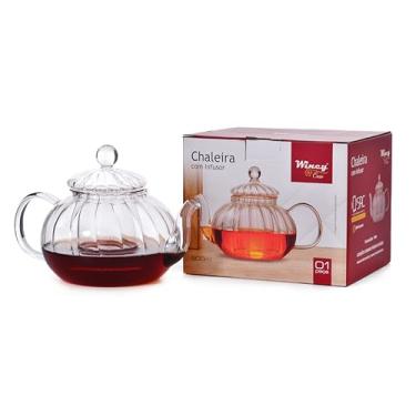 Imagem de Chaleira de Vidro Borossilicato com Infusor Removível para Chá - 800ml