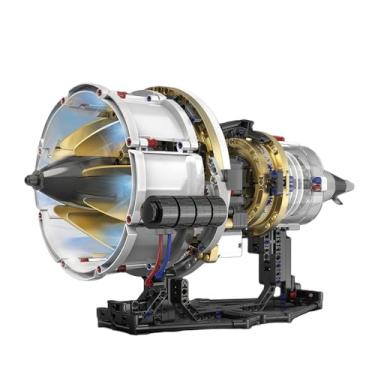 Imagem de Conjunto de Blocos de Montar Motor de Avião - Adequado para Crianças a Partir de 14 Anos e Adultos