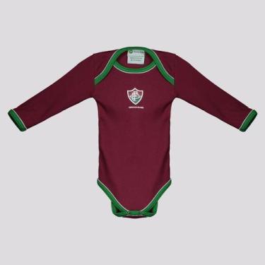 Imagem de Body Fluminense Manga Longa Bordô - Torcida Baby, P