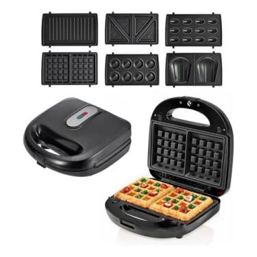 Imagem de Sanduicheira Eletrica,Sanduicheira Torradeira 6x1 Multigrill Misto Quente 220v