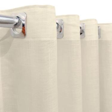Imagem de Cortina Voil Gaze Linho 4,00X2,50 Sala Ou Quarto Alto Padrão - Confecc