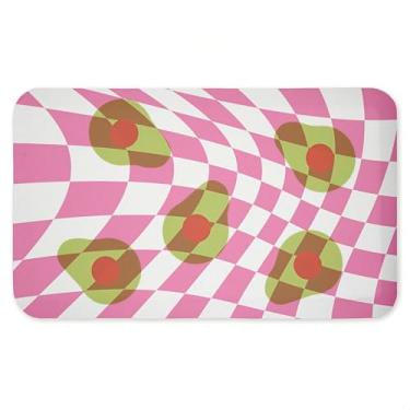 Imagem de Tapete antifadiga de abacate com ilusão óptica, tapete ergonômico acolchoado para cozinha e pé com suporte antiderrapante, tapete confortável ecológico, design da Lil' Rue, 76 cm x 45 cm