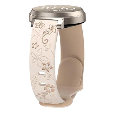 Imagem de Pulseira floral compatível com Garmin Lily 2, pulseira esportiva feminina fofa de silicone macio de 14 mm de liberação rápida para relógio inteligente Lily 2 Active/2 Classic Smart Watch