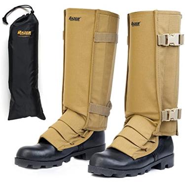 Imagem de Faixas de cobra Razer Gaiters com bolsa de armazenamento – Suporte de proteção de cobra para pernas inferiores, Tan