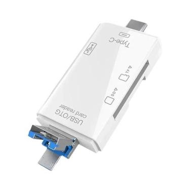 Imagem de Leitor De Cartão SD OTG 6 Em 1 USB 2.0 Tipo C TF Para Acessórios De La