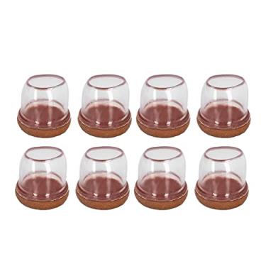 Imagem de Os pés de cadeira cobrem as almofas de mobília dos pés de mobília Protetores de pernas transparentes redondos espessados deslizamentos para pisos de madeira pisos de ladrilho 8pcs (PilipaneffOpjat-12)