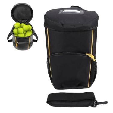 Imagem de Pssopp Bolsa de Armazenamento de Beisebol, Poliéster Leve e Resistente, 2 Bolsos Laterais, Design de Fivela Rígida, Bolsa de Bola de Tênis Portátil de Grande Capacidade para Transporte