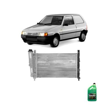 Imagem de Kit Radiador Uno 1.5 1987/1993 + Aditivo Paraflu Verde 5 Litros