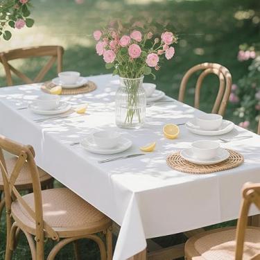 Imagem de 20 peças de toalhas de mesa descartáveis são à prova d'água e resistentes a óleo, perfeitas para uso doméstico, festas ou piqueniques. Um rolo pode ser usado várias vezes e armazenar de forma compacta