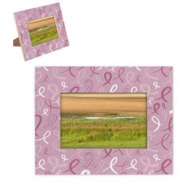 Imagem de hongjinglin Porta-retrato 20,3 x 25,4 cm, linhas de madeira, impressão rosa, moldura para fotos com tapete de parede e mesa, para decoração de casa e amigos da família, ideias de presente de casamento