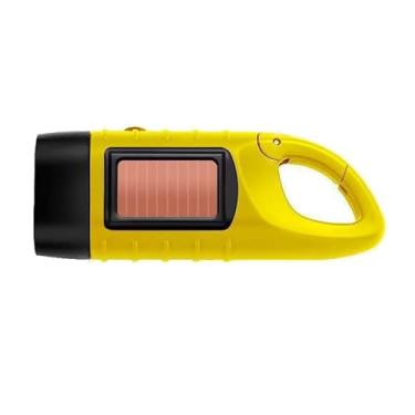 Imagem de Lanterna de manivela movida a energia solar, fonte de alimentação de acampamento multifuncional, luz de emergência LED de emergência, geração de energia de iluminação externa (amarelo brilhante