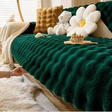 Imagem de HGTRH Capa de sofá para sofá secional em forma de L, almofadas não removíveis, capas de sofá de pelúcia quentes e amigáveis à pele, laváveis com sensação de massagem, capa de seda de sofá de vários