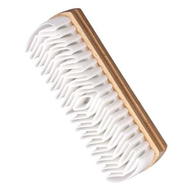 Imagem de Camurça Sapatos Escova Borracha, Durável Camurça Limpeza Escova Sapato Limpador Ferramenta com Cru Borracha Cerdas e Faia Madeira Cabo para Botas Bolsas Bolsa Jaqueta Sofá