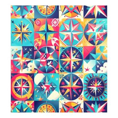 Imagem de Qilmy Capa magnética para máquina de lavar louça, padrão náutico, 58 x 66 cm, capa decorativa para geladeira para porta frontal, adesivo, máquina de lavar, painel de geladeira, decalque para