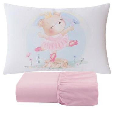 Imagem de Jogo de Lençol Solteiro 2 peças para Menina - Carinha de Anjo Enxovais