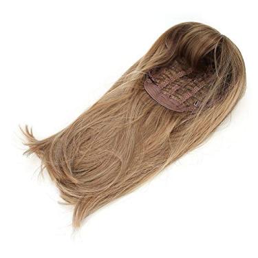 Imagem de Peruca Loira Reta, Peruca Longa Loira Clara Gradiente Com Franja Com Forro de Malha Peruca Loira Ombre Sintética Estilosa para Festas, Dramatizações e Uso Diário