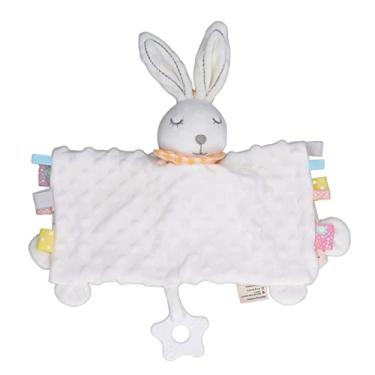 Imagem de Cobertor de segurança para bebê CUOFYUNL Coelhinho mastigável para acompanhar enriquecer os sentidos Cobertor de segurança para bebê