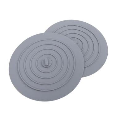 Imagem de Greensen Tampa de Silicone para Ralo, Plugue de Dreno Flexível e Impermeável para Cozinha, Banheiro, Pia de Banheira, Com Vedação Apertada para Drenos Planos, Abertos ou Ligeiramente (Cinza)