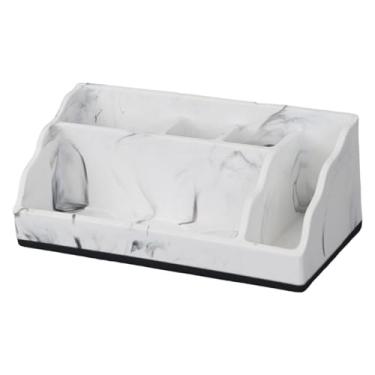 Imagem de FytStycale Porta-escovas de Dentes em Resina para Banheiro E Lavatório, com 5 Compartimentos E Orifícios de Drenagem, Ideal para Banheiro E Escritório, Branco, Tamanho real