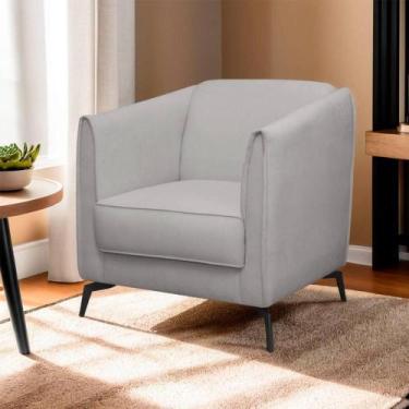 Imagem de Cadeira Decorativa Poltrona Aurea Sala Bouclé Pés Em Metal - SOFA STOR