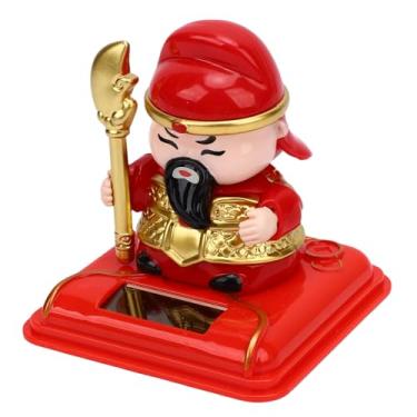 Imagem de HEEPDD Ornamento de Carro Solar Estilo Cultural Chinês Estatueta de Gongo Em pé, Estátuas Em pé Estatueta de Gongo, Peça Decorativa de Plástico Movida a Energia Solar para Interior do Carro Mesa de