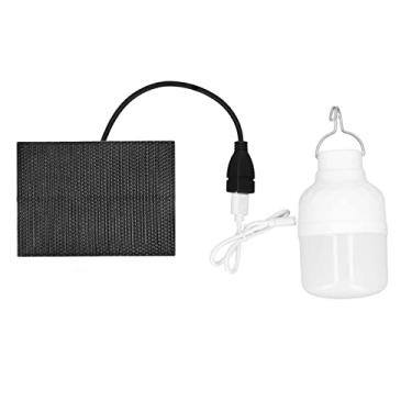 Imagem de aqxreight Lâmpada LED Movida A Energia Solar 40W 5000K 1500lm Lâmpada LED Portátil Com Painel Solar de 3W 5V para Camping A Energia da Pesca Tem Potência Amigável ALTA Luz que por Esta