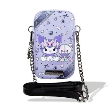 Imagem de Sonix x Bolsa de telefone Sanrio - Bolsa e carteira universal para smartphone, bolsa tiracolo e bolsa de ombro | Urso pastel Kuromi