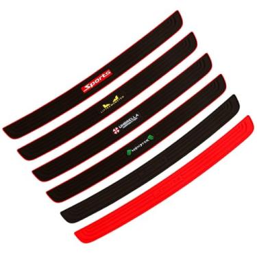 Imagem de Protetor Universal de Limo Porta Bagageiro Carro Fita Borracha Adesivo Para-choque Traseiro Automotivo Proteção contra A