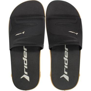 Imagem de Chinelo Slide Rider RW Plus Robusto Leve Masculino, 37/38, Preto