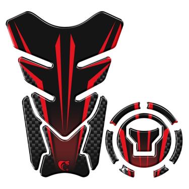 Imagem de Adesivo Resinado Protetor Tanque E Bocal Moto Honda Acima 2018 Vermelho Vermelho