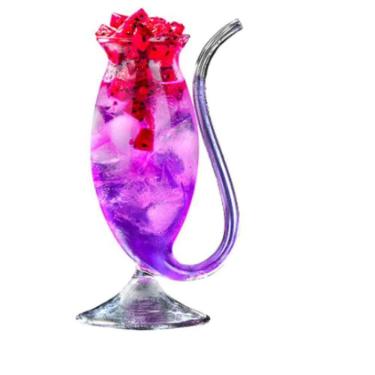 Imagem de Copo De Vidro Para Drink Canudo Vampiro Para Bebidas 200Ml