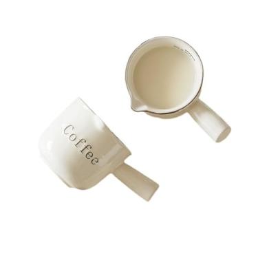 Imagem de Copo medidor de café com escala - 85 g, xícara de café portátil de cerâmica e copo de café expresso, 2 peças