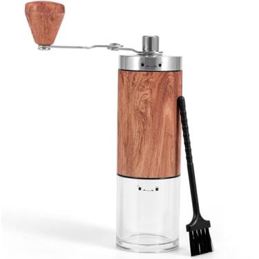 Imagem de ZFLYCANP Moedor manual de café manual, moedor de rebarba cônica de aço inoxidável com configurações de moagem ajustáveis, operação silenciosa para viagens, acampamento, escritório, expresso, etc