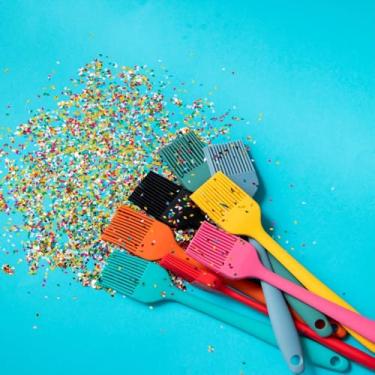 Imagem de Pincel de Silicone Verde Escuro Duplo para Panelas e Refratários